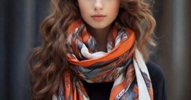 beautiful girl with a scarf